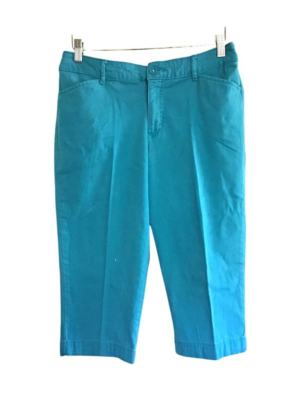 ST. JOHN'S BAY -WOMENS BLUE CAPRI SHORTS/PANTS SIZE 12